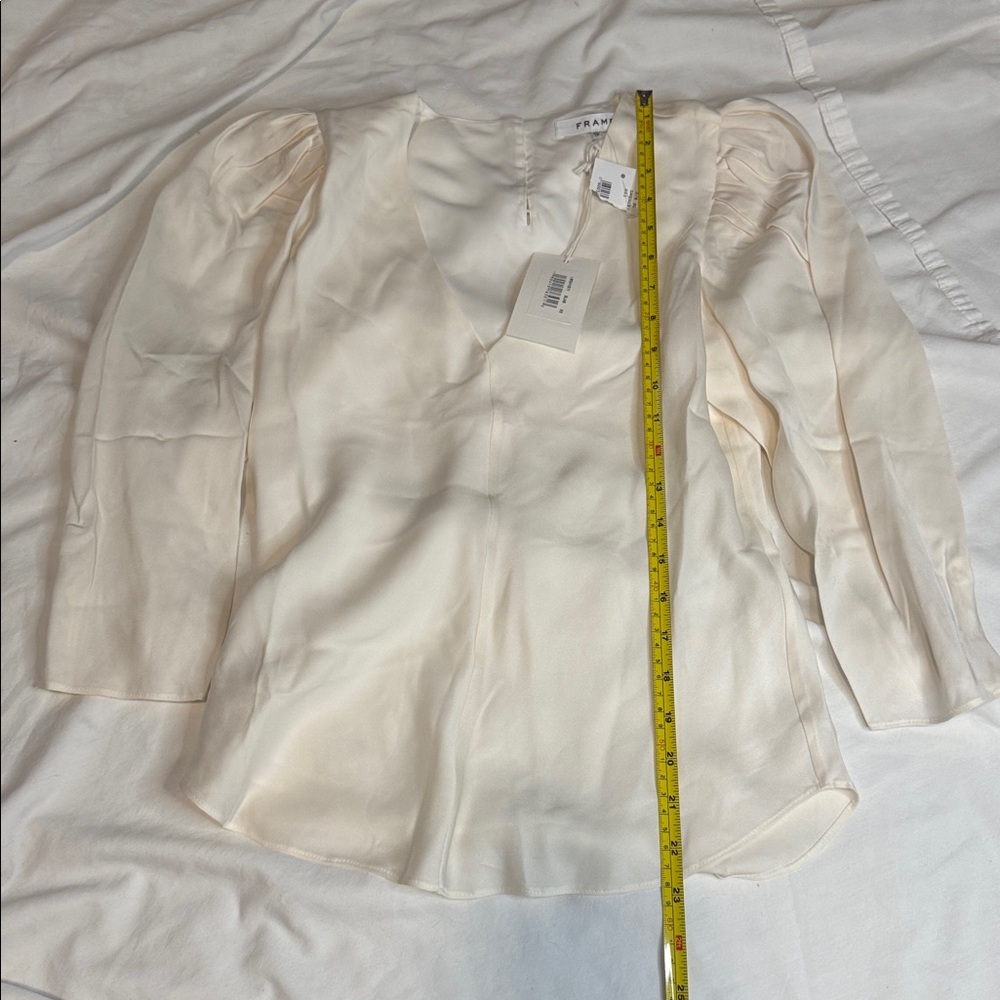 Frame Ivory Silk Blouse xs - Picture 3 of 12